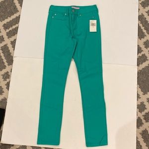 Girls green jeggings size 12